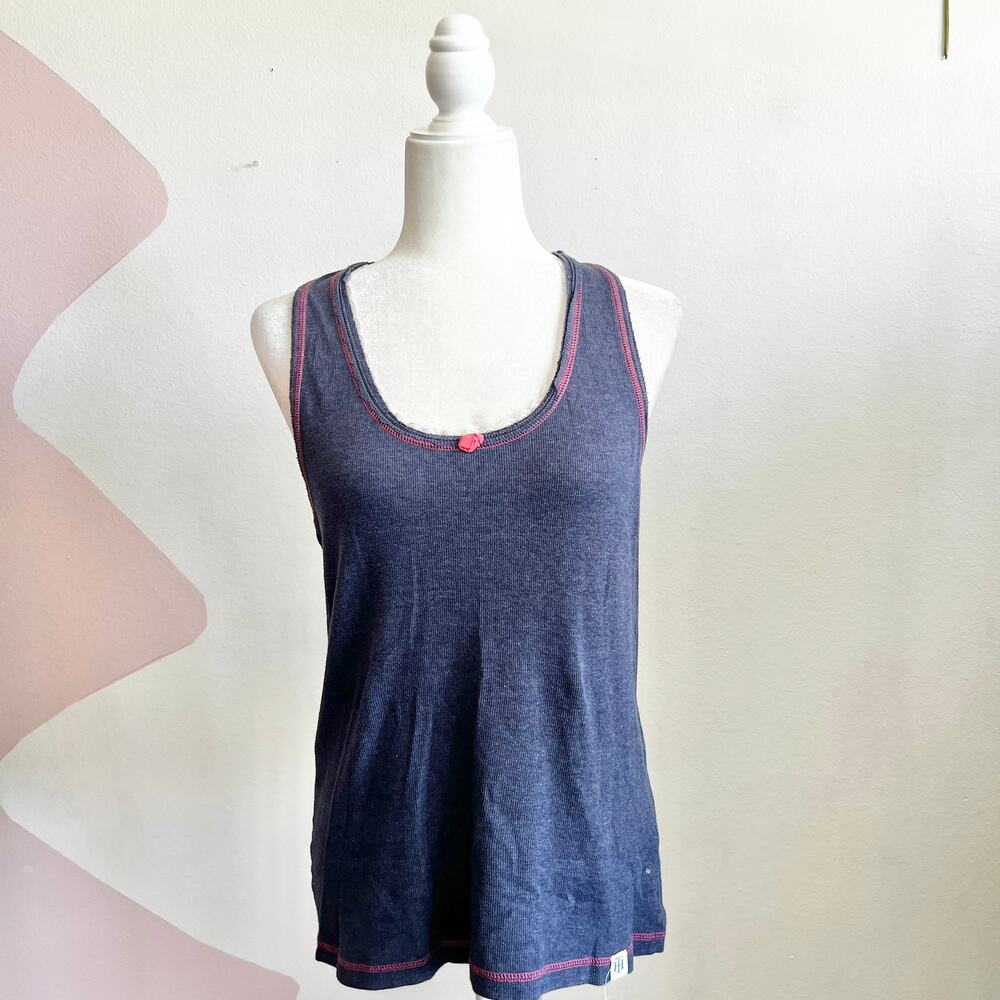 Tommy Hilfiger Lace Trim Tank Top,‎ Vintage Y2K 2000s Preppy Coquette Medium